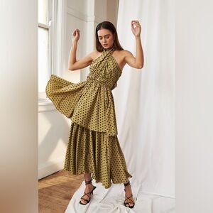 Polka Dot Halter Neck Dress, size L